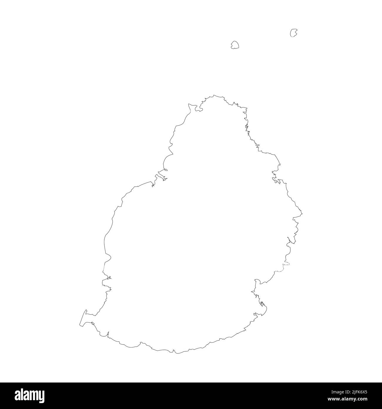 Mauritius Vector Country Map Outline Stock Vector Image Art Alamy