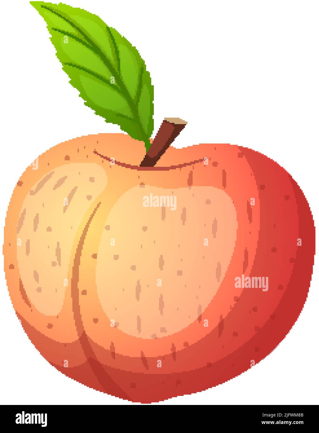 Fruit Peach Cartoon Vector Stock Vector Image Art Alamy