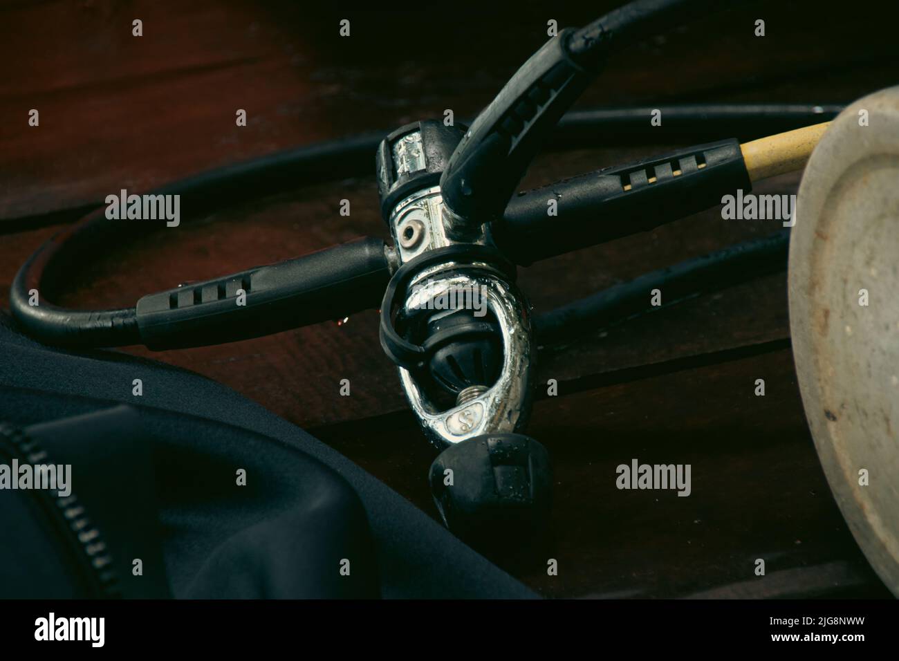 Close Up Of An Oxygen Tank Regulator For Scuba Diving Stock Photo Alamy