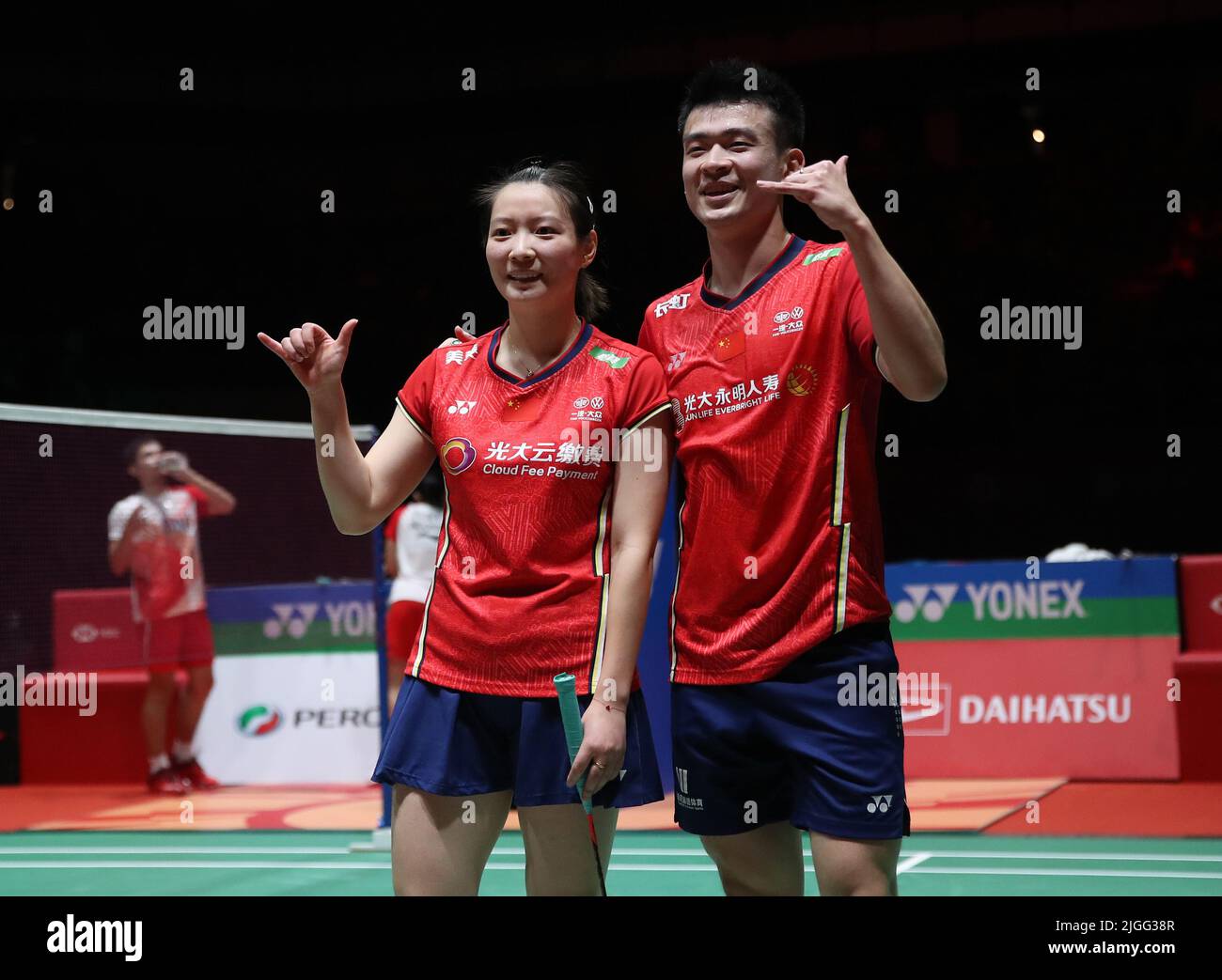 Zheng Si Wei R And Huang Ya Qiong Of China Celebrate After Defeating