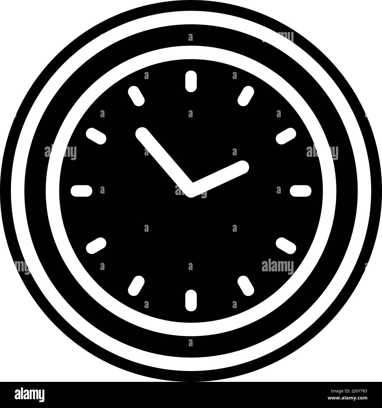 Retro Wall Clock Icon Stock Vector Image Art Alamy