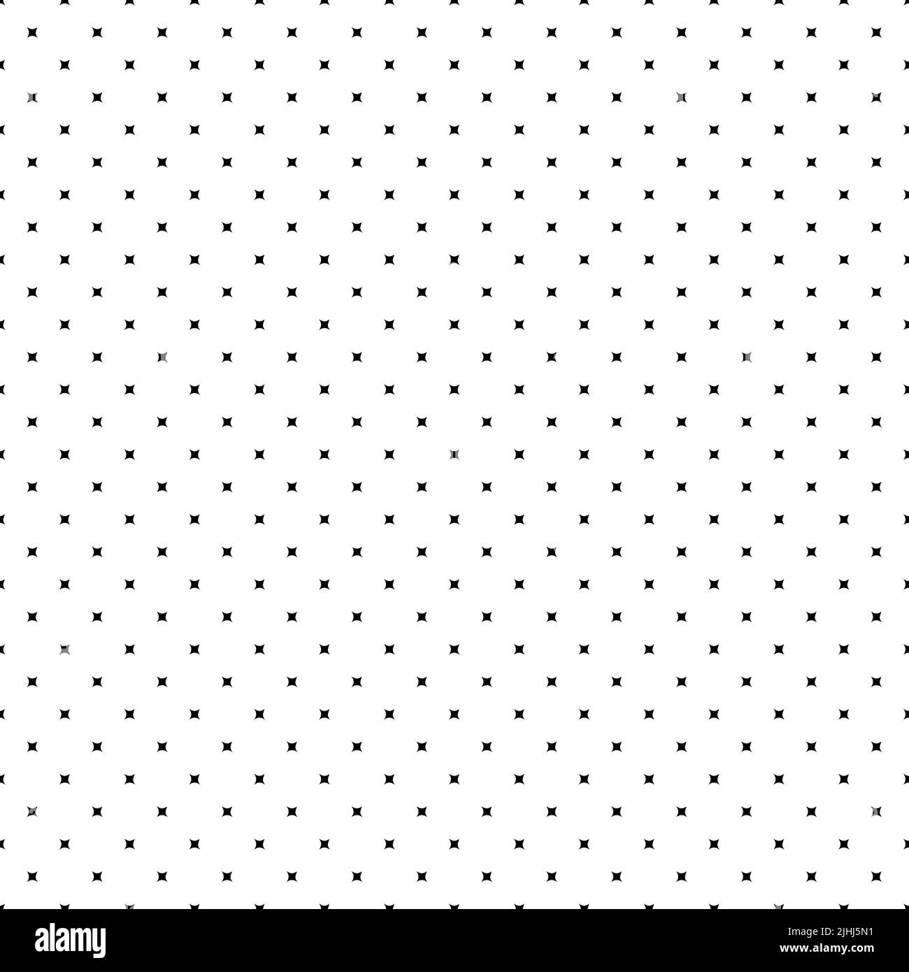 Vector Modern Seamless Pattern With Black Stars On A White Background