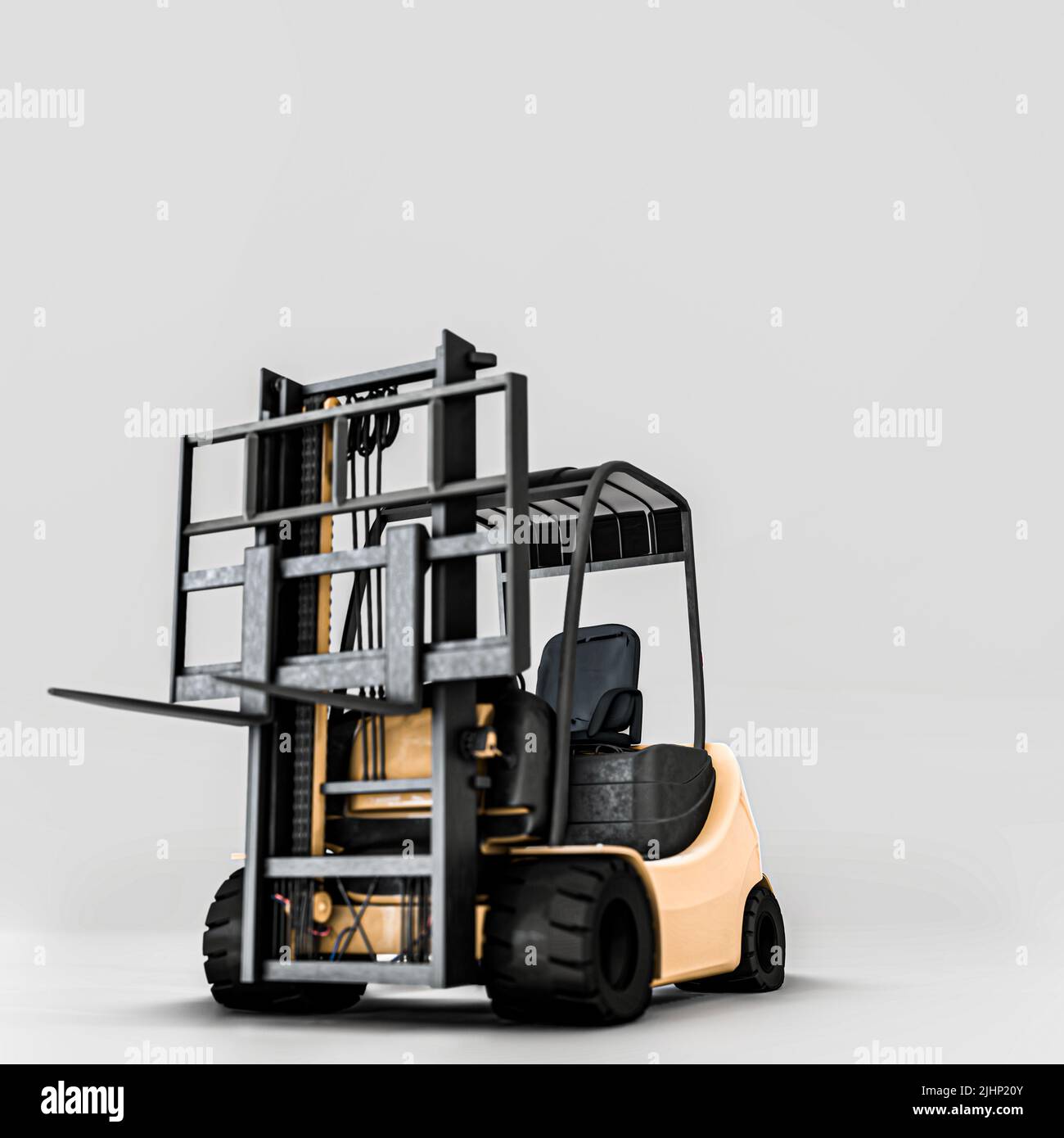 Forklift Isolated On White Background 3d Illustration Stock Photo Alamy