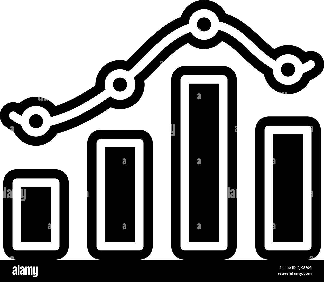 Bar Graph Icon Black Vector Illustration Stock Vector Image Art Alamy