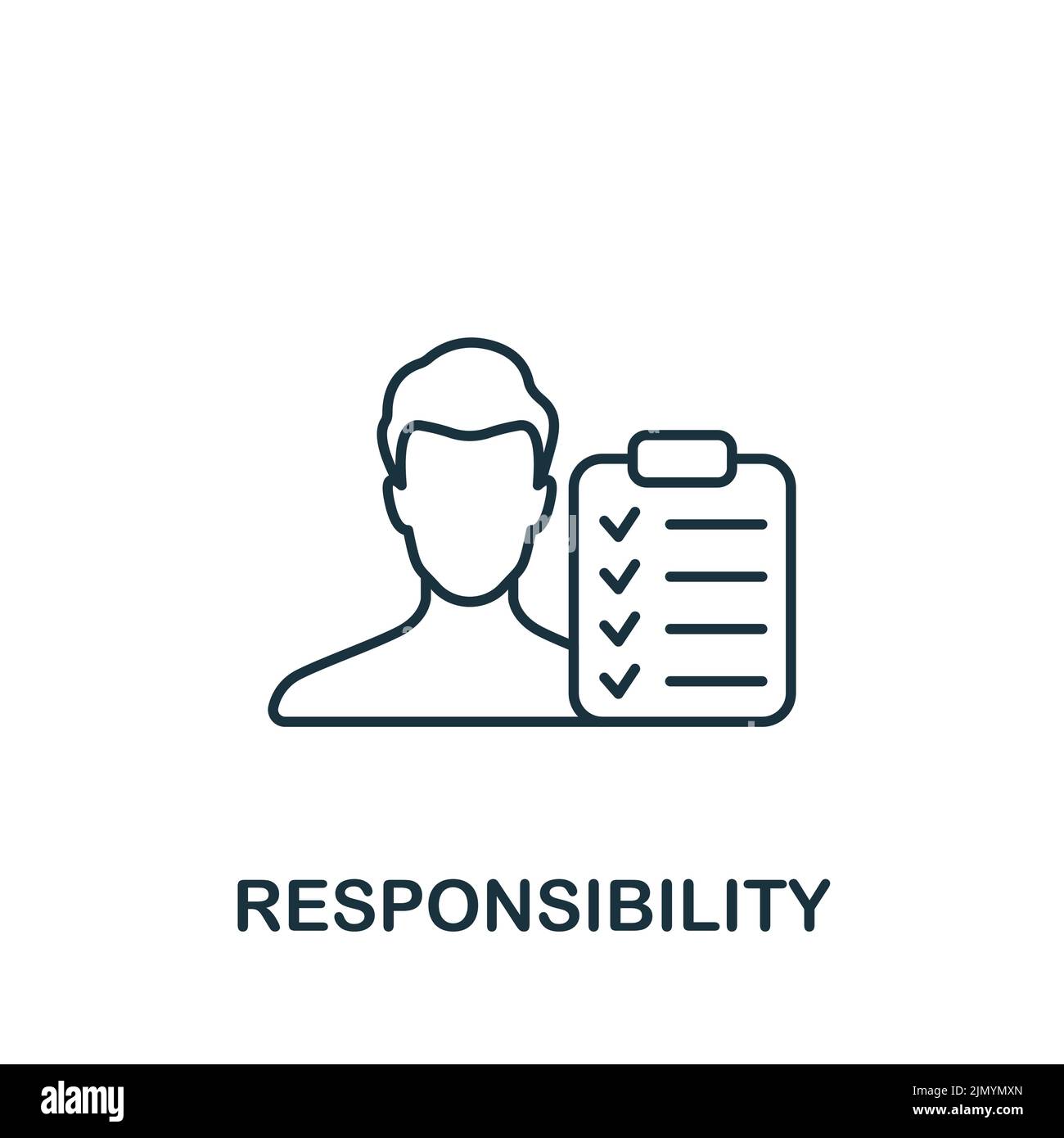 Responsibility Icon Monochrome Simple Icon For Templates Web Design