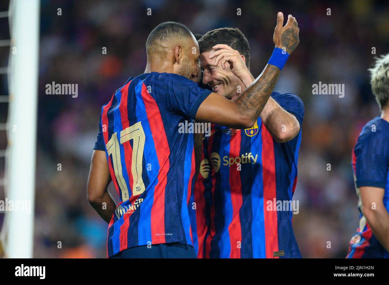 Pierre Emerick Aubameyang Of Fc Barcelona Celebrate A Goal During The