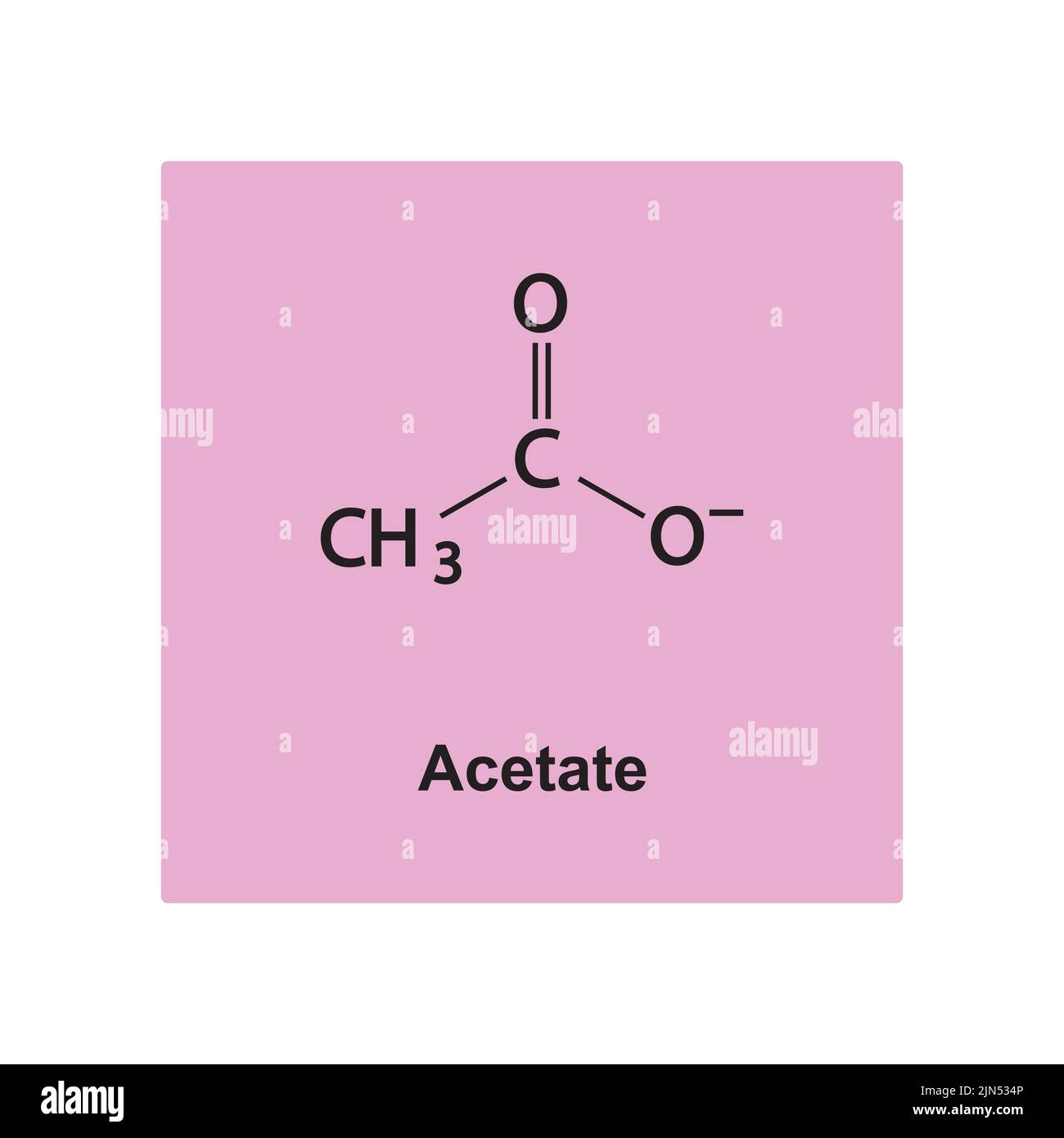 Acetate Chemical Structure On Pink Background Stock Vector Image Art