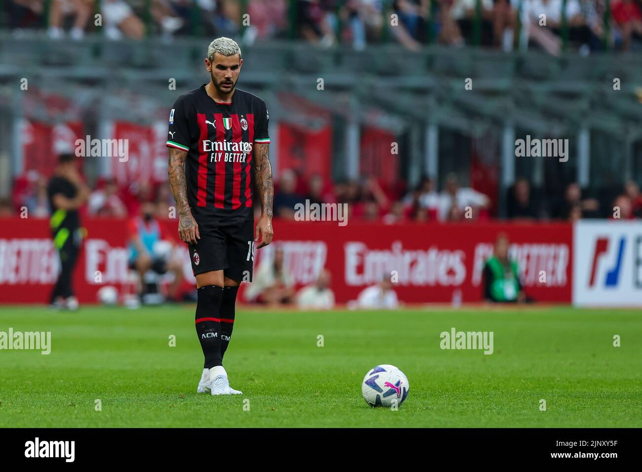 Theo Hernandez Of Ac Milan In Action During The Serie A