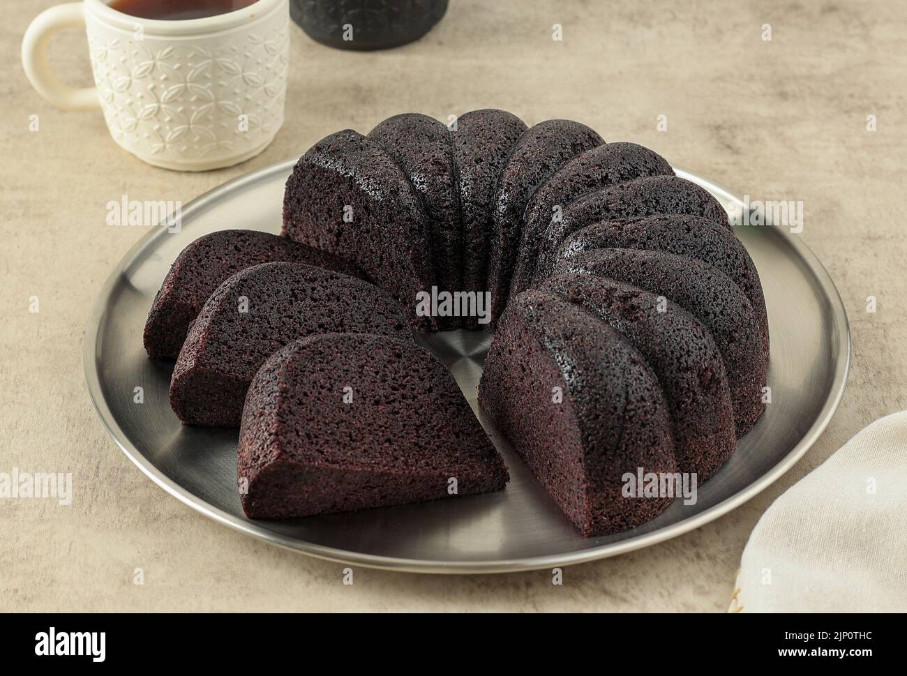 Black Sticky Rice Cake Or Bolu Ketan Hitam Indonesian Snack Made From