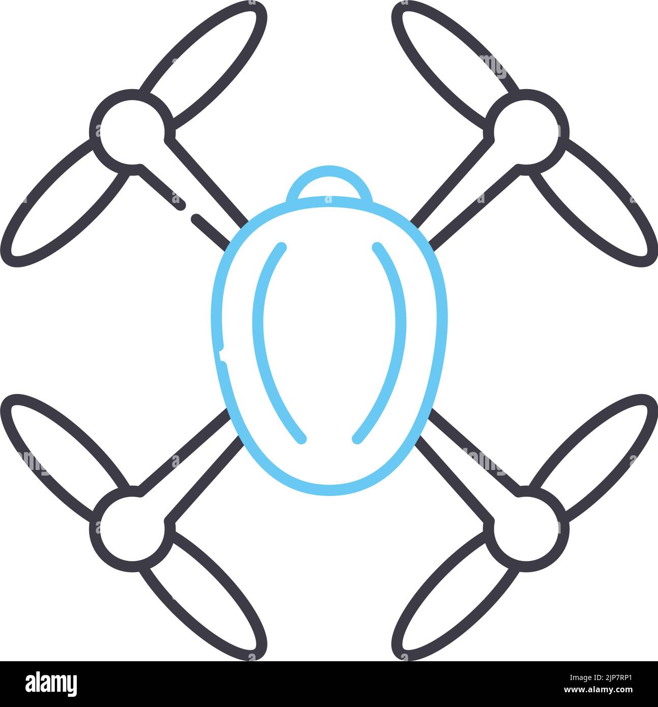 Drone Mechanic Line Icon Outline Symbol Vector Illustration Concept