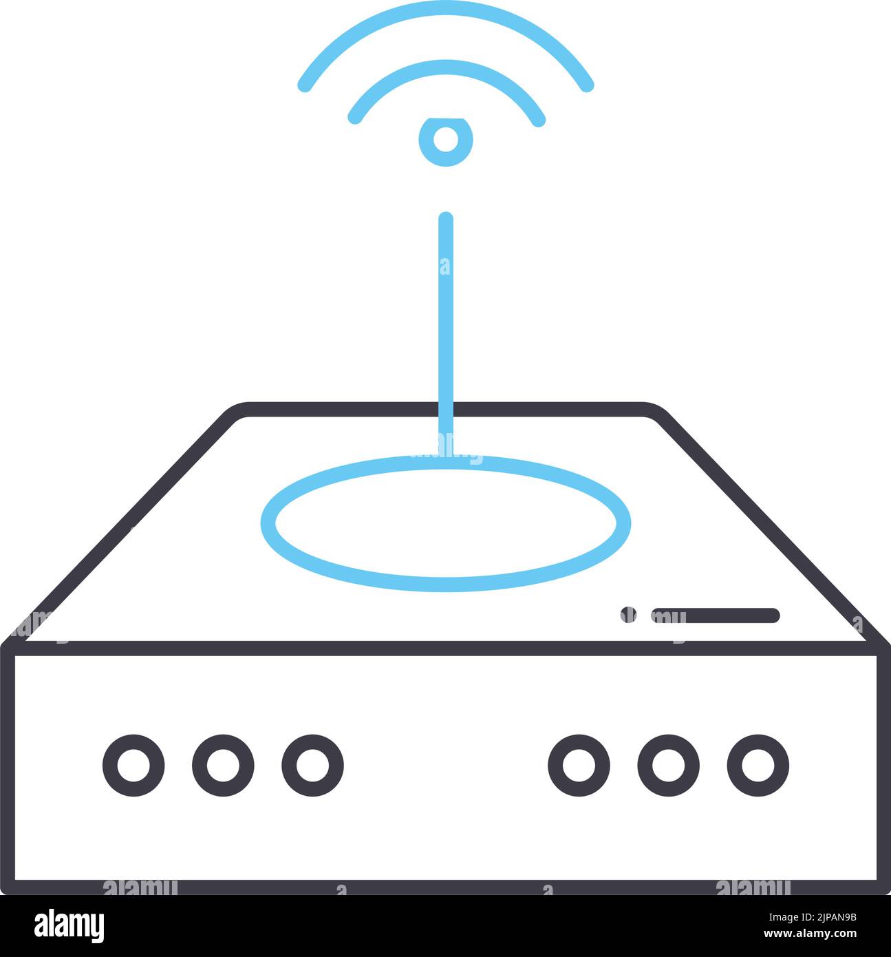 Wifi Router Line Icon Outline Symbol Vector Illustration Concept