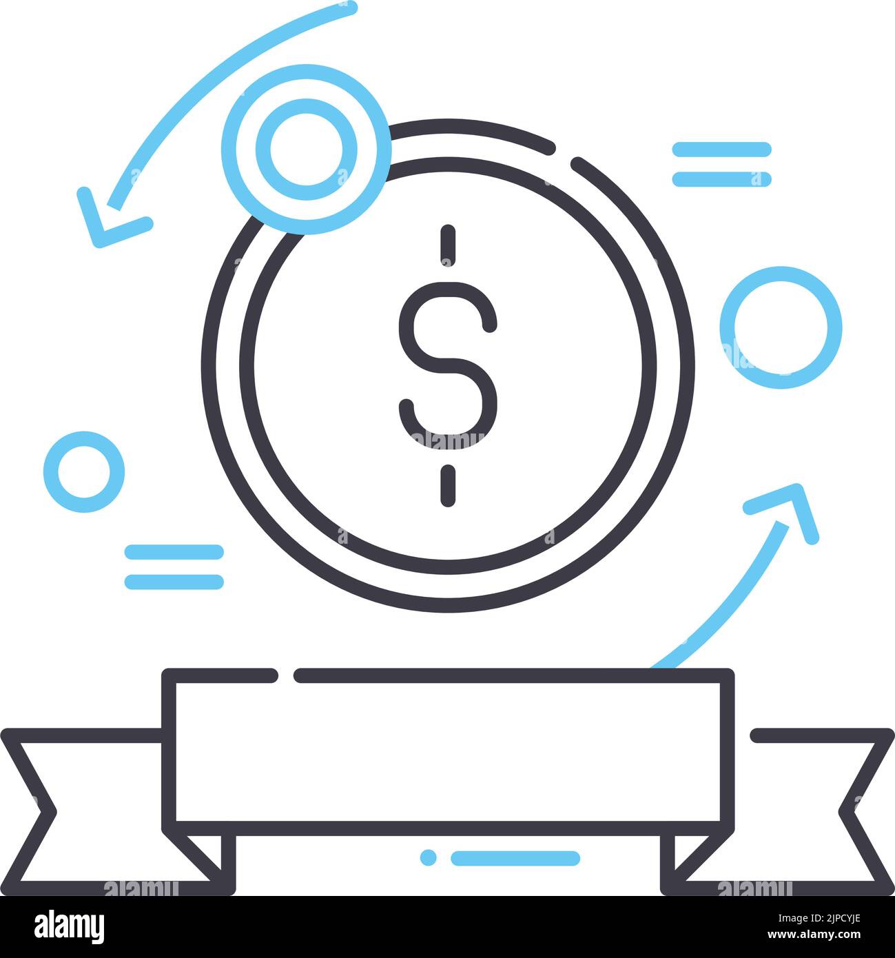 Money Back Guarantee Line Icon Outline Symbol Vector Illustration