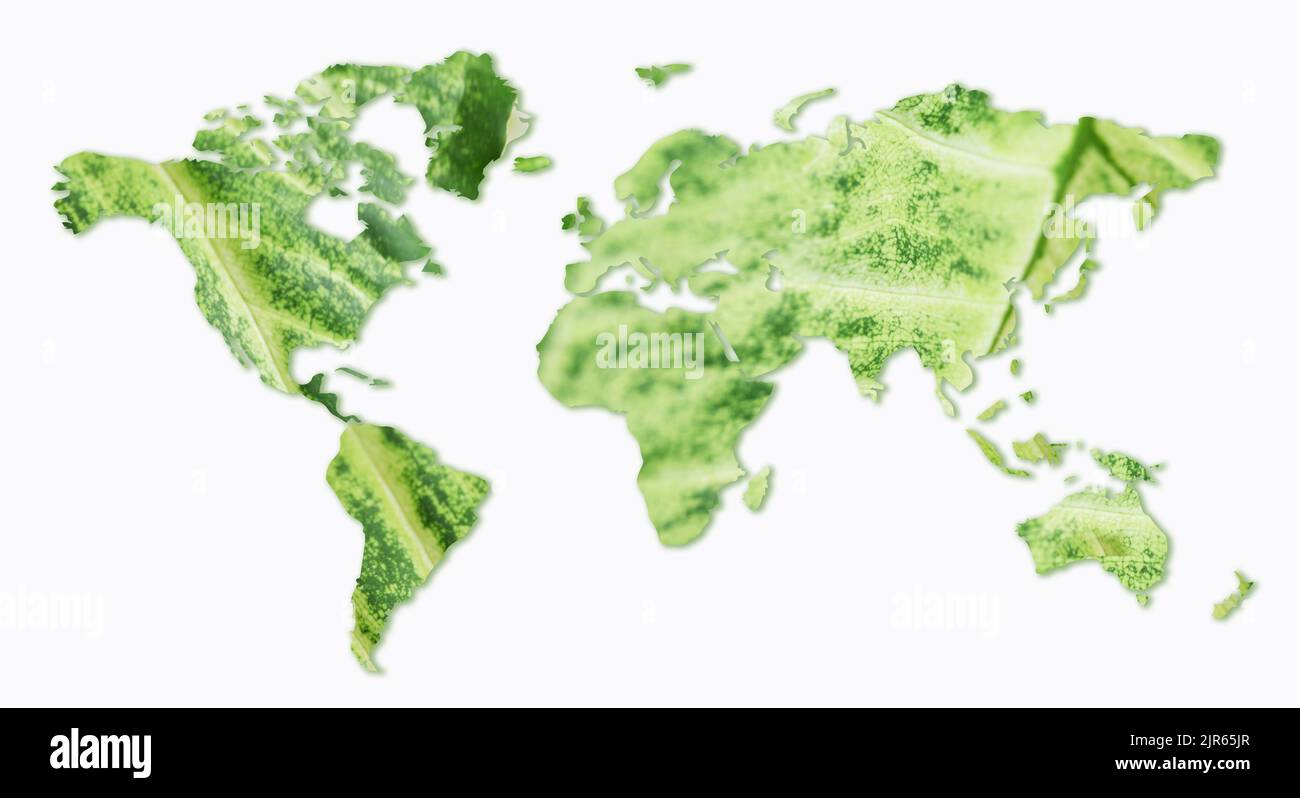 World Map On White Background Stock Photo Alamy