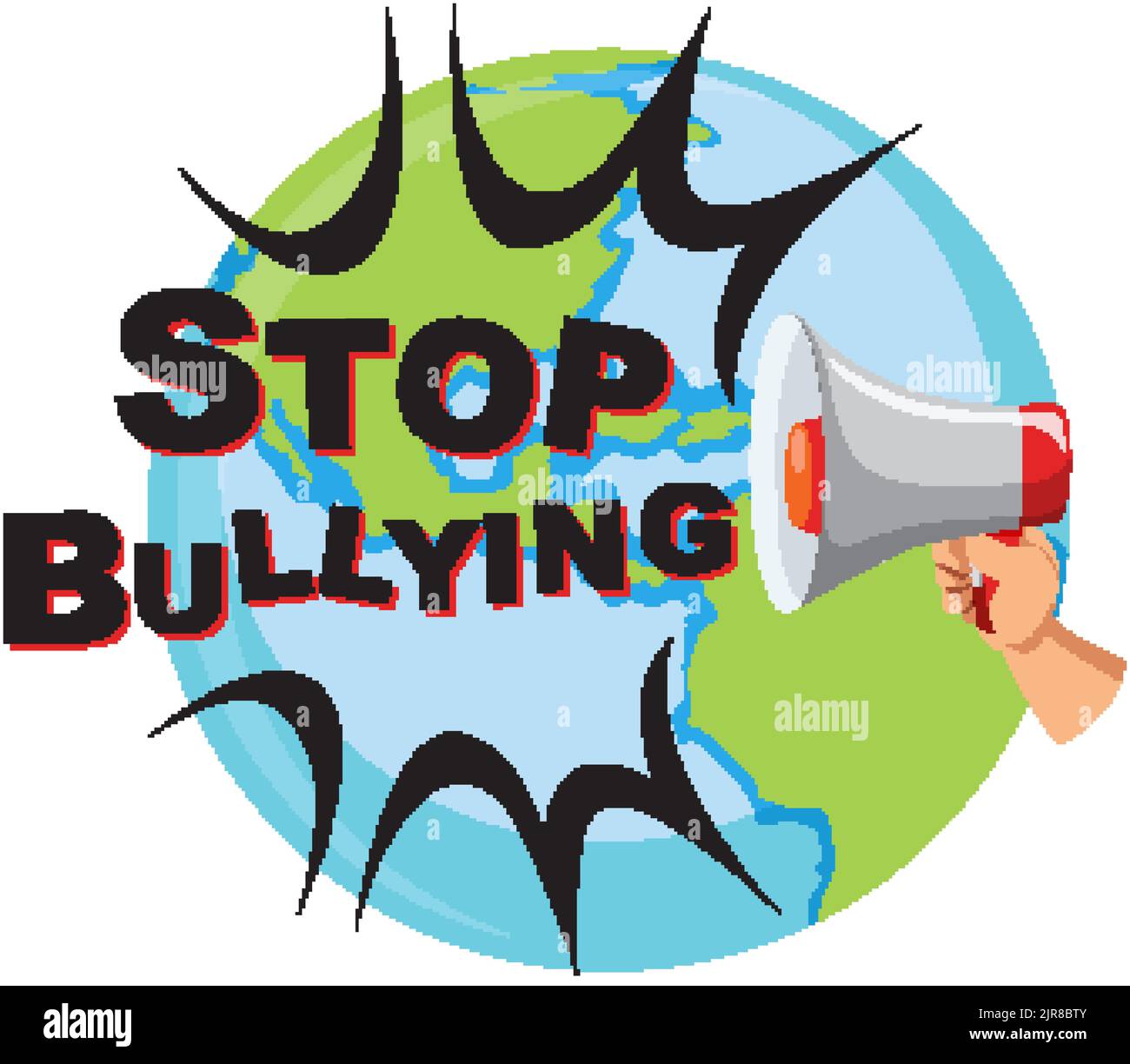 Stop Bullying Banner Concept Vector Illustration Stock Vector Image