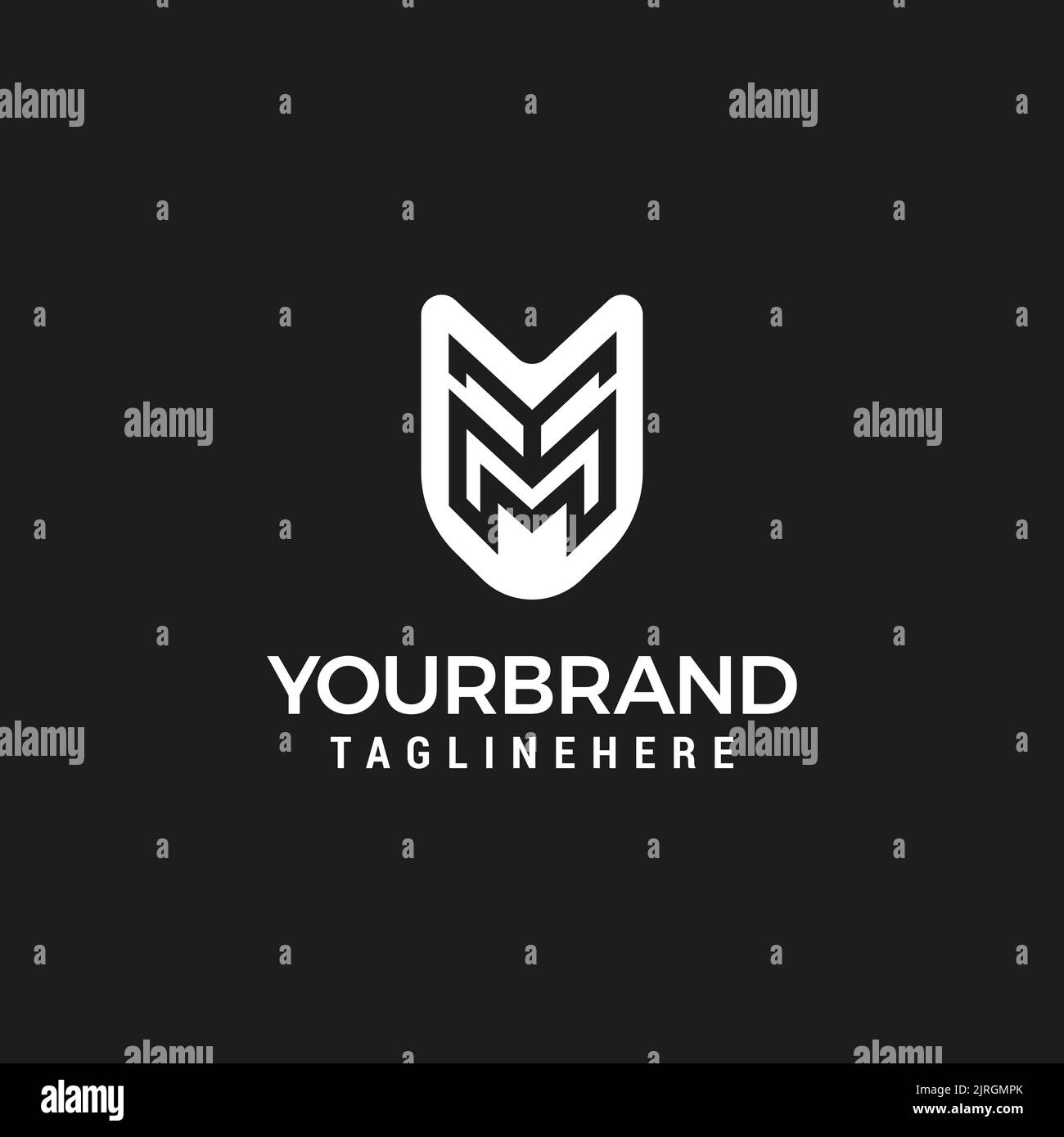 Initial Letter My Logo Or Ym Logo Vector Template Stock Vector Image