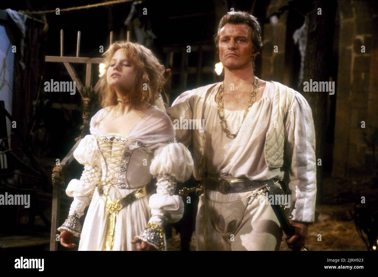 JENNIFER JASON LEIGH RUTGER HAUER FLESH BLOOD 1985 Stock Photo Alamy