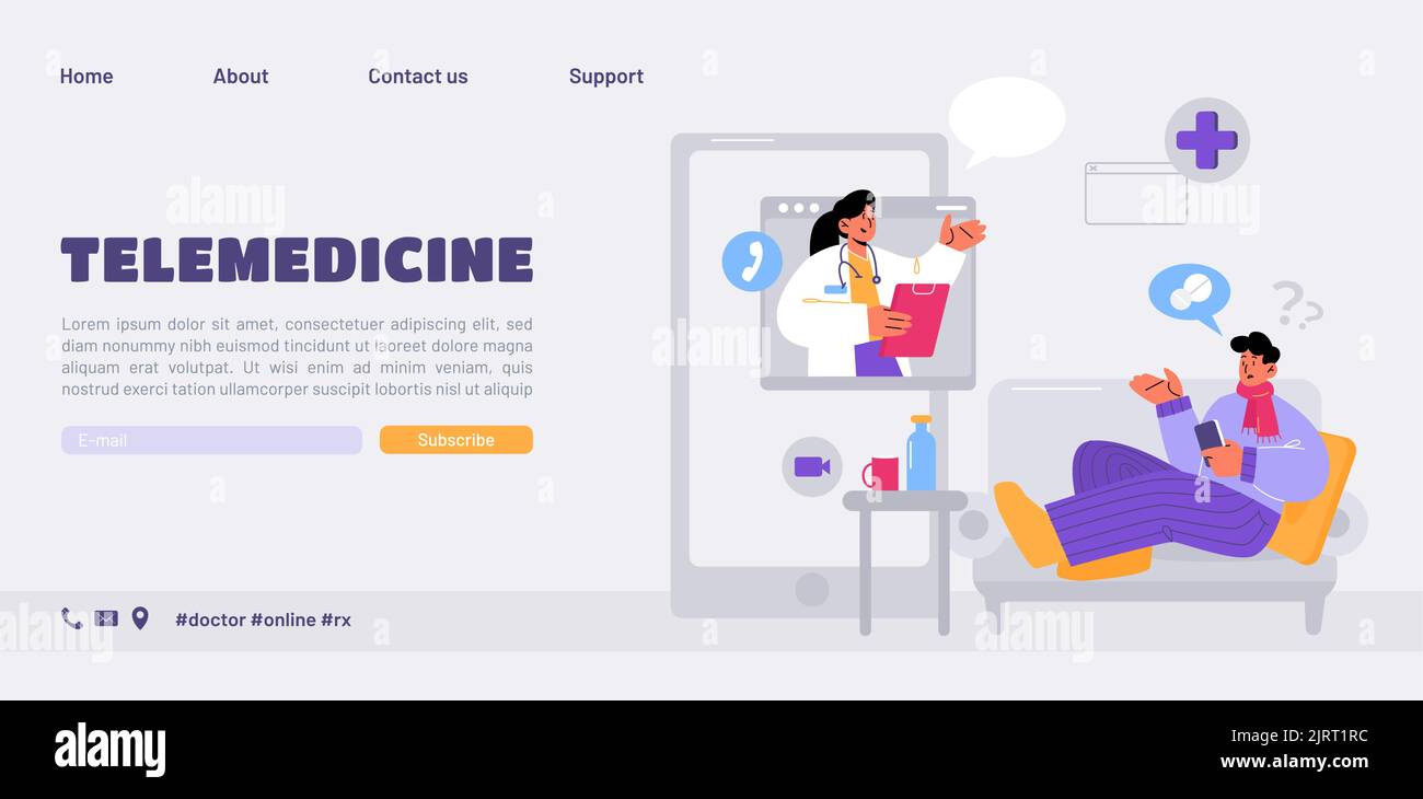 Telemedicine Banner Concept Of Online Healthcare Consultation Virtual