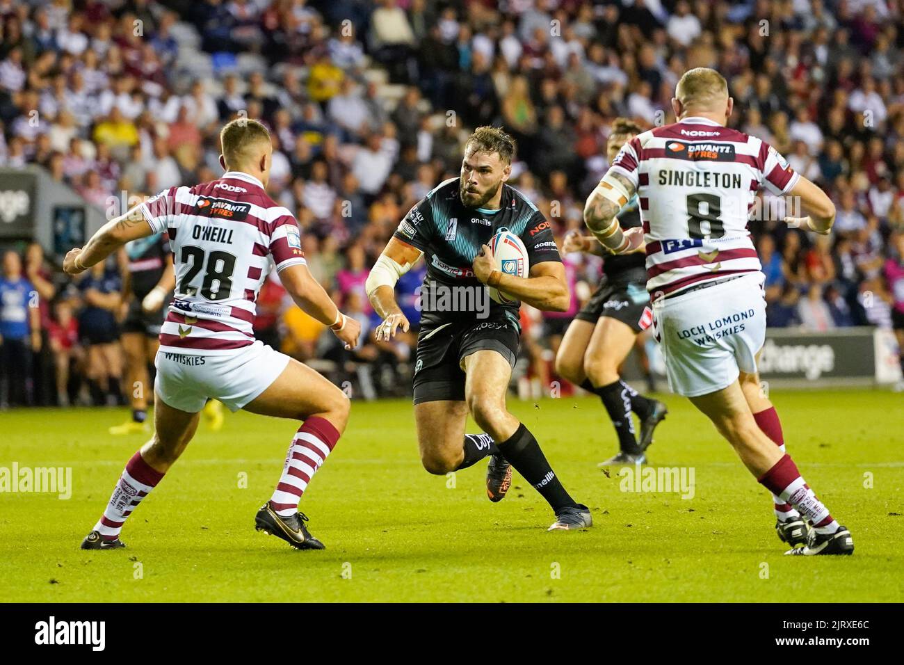 Alex Walmsley Of St Helens Runs At Brad O Neill Of Wigan