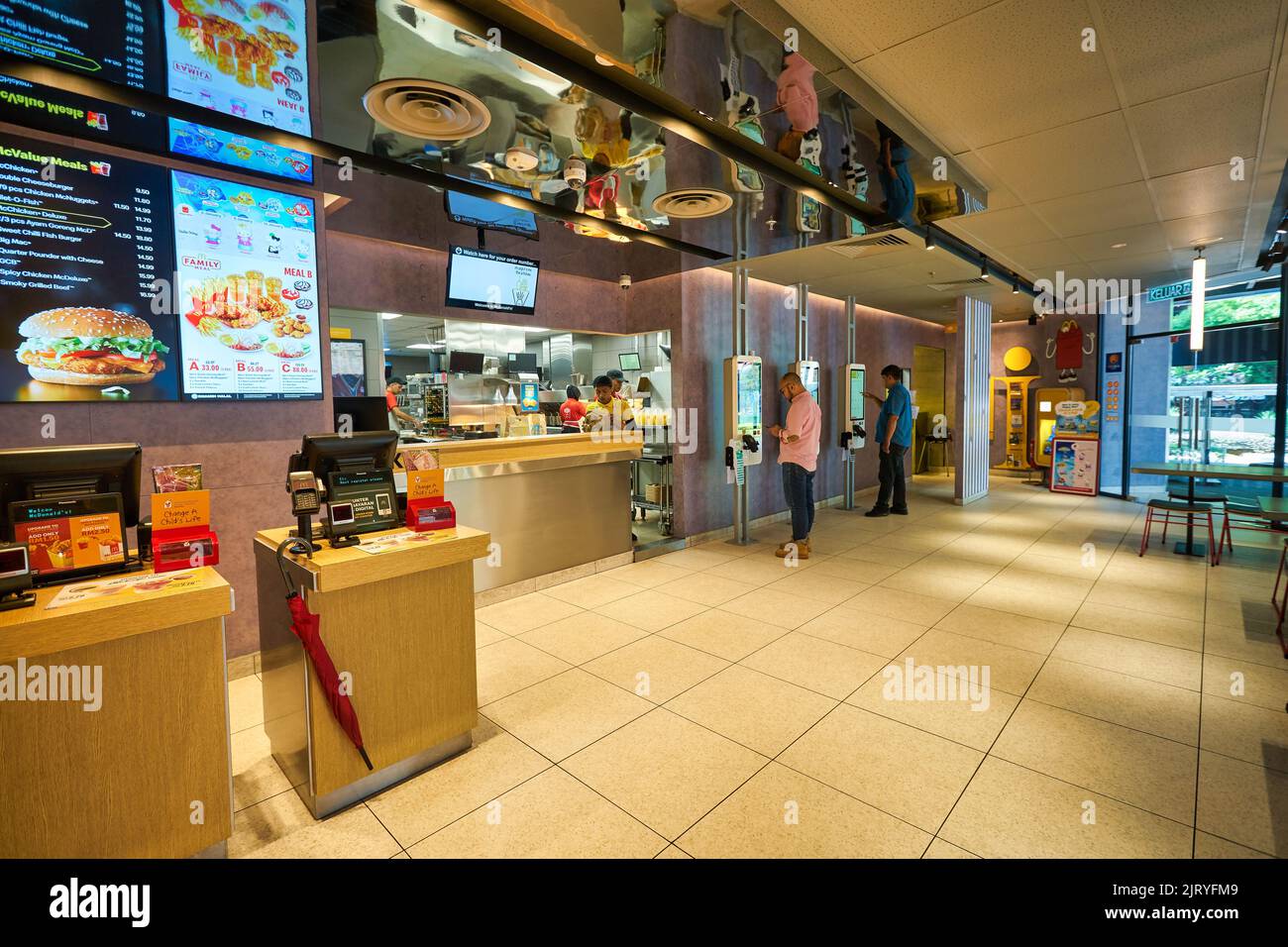 Kuala Lumpur Malaysia Circa January Interior Shot Of Mcdonald