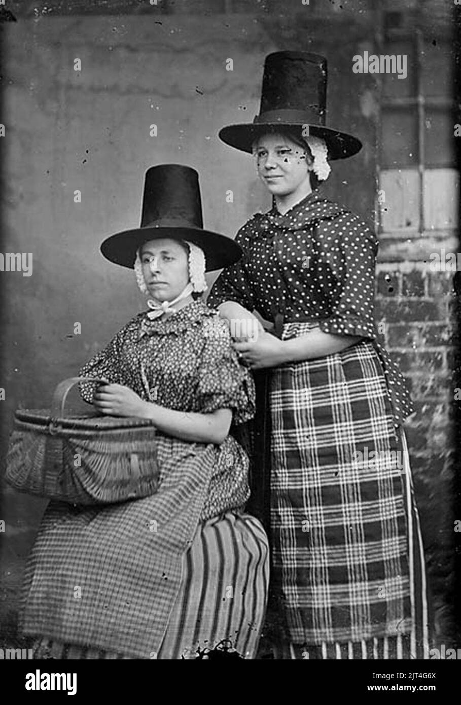 Two Women In National Dress Edwards Stock Photo Alamy