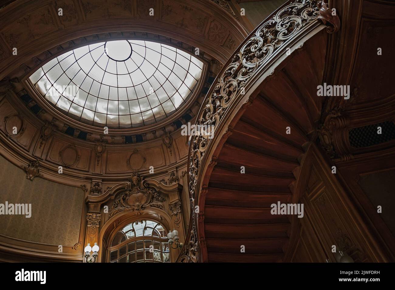 The Gorgeous Posh Lobby Of Scientists House In Lviv Ukraine Stock