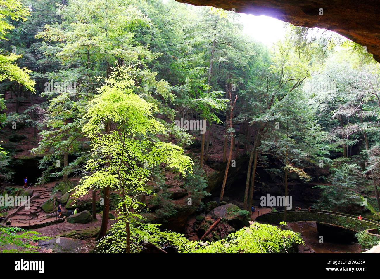 Old Man S Cave In Summer Hocking Hills State Park Ohio Stock Photo