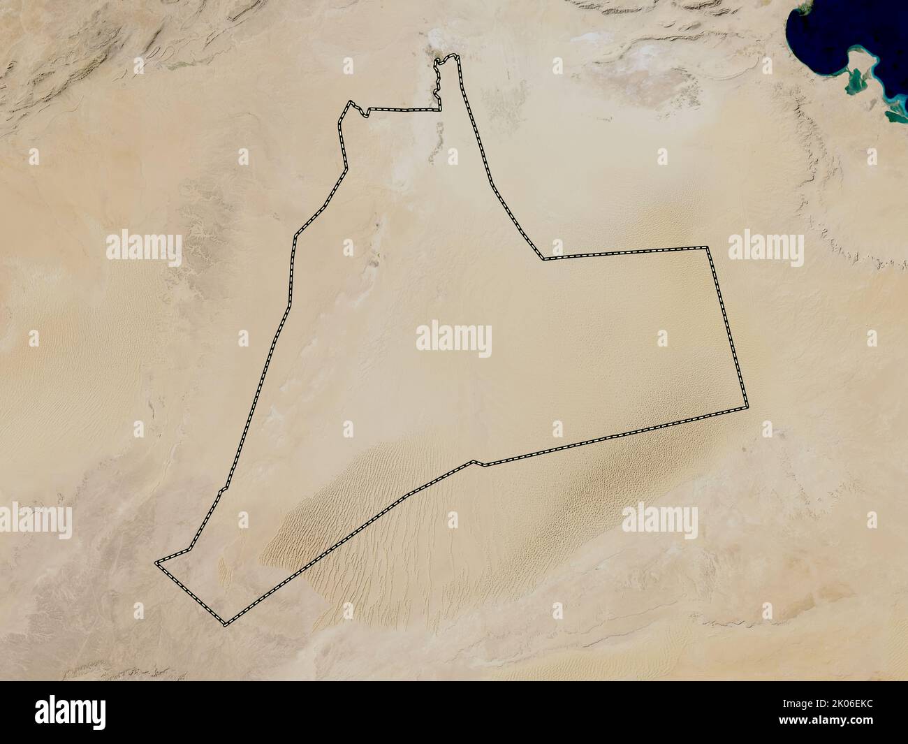 Ouargla Province Of Algeria Low Resolution Satellite Map Stock Photo