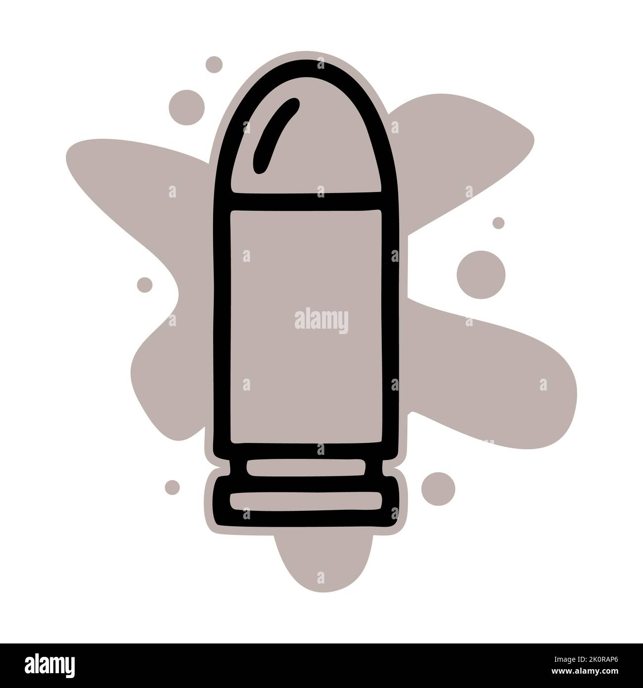 Bullet Icon Isolated On White Background From Crime Collection Bullet