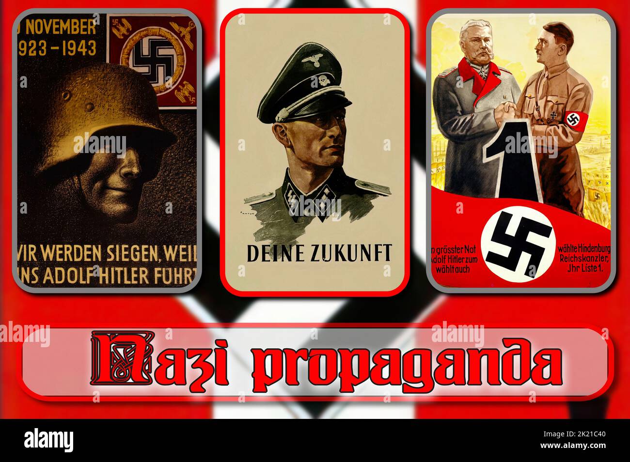 Nazi Propaganda Posters Printed During World War II Stock Photo Alamy