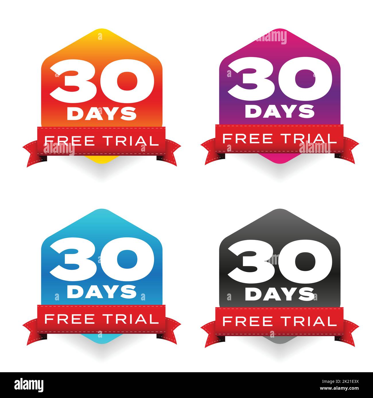 Thirty Days Free Trial Stock Vector Image Art Alamy