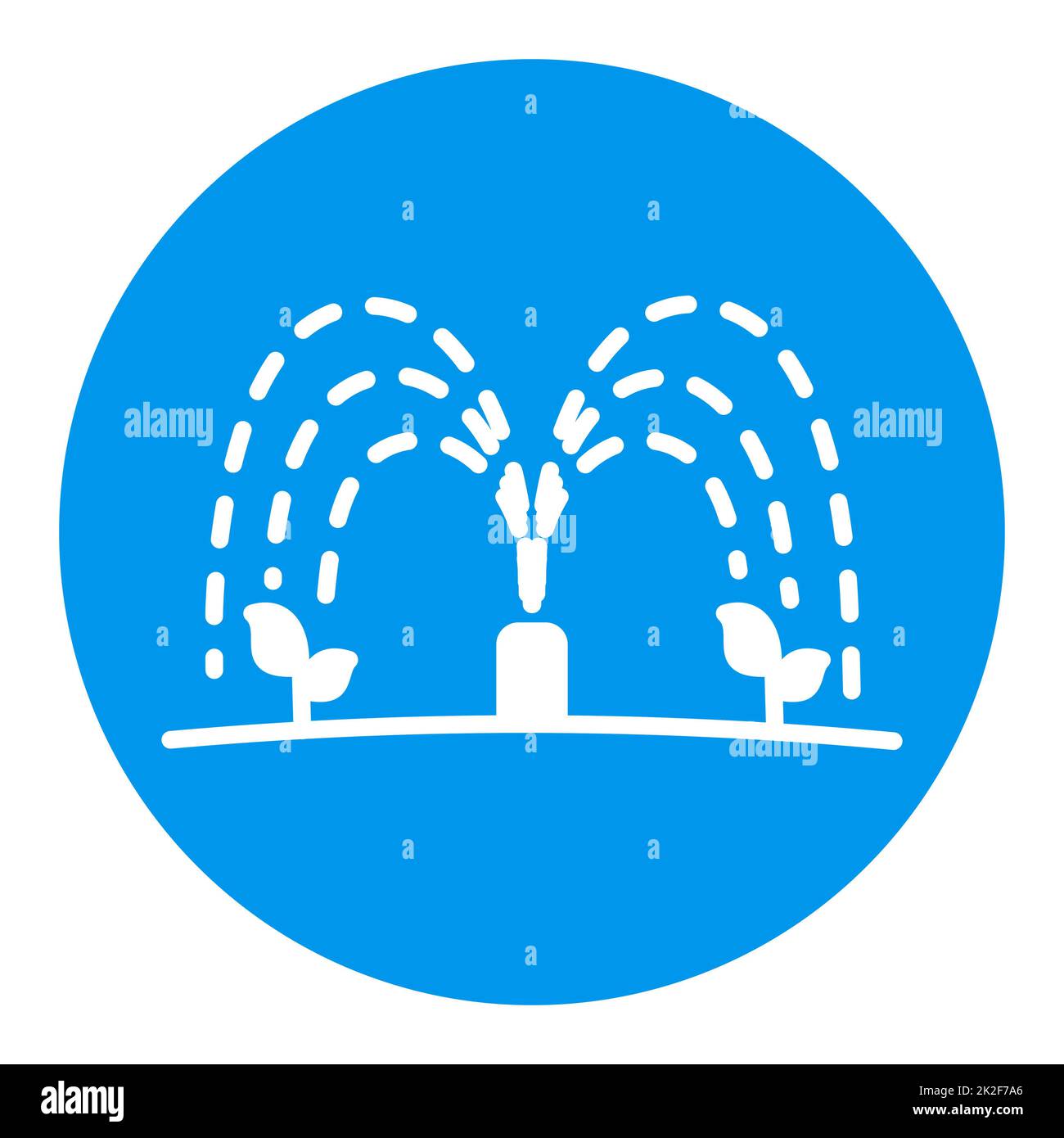 Automatic Irrigation Sprinkler Vector Glyph Icon Stock Photo Alamy