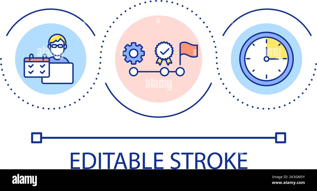 Scheduling And Planning Loop Concept Icon Stock Vector Image Art Alamy