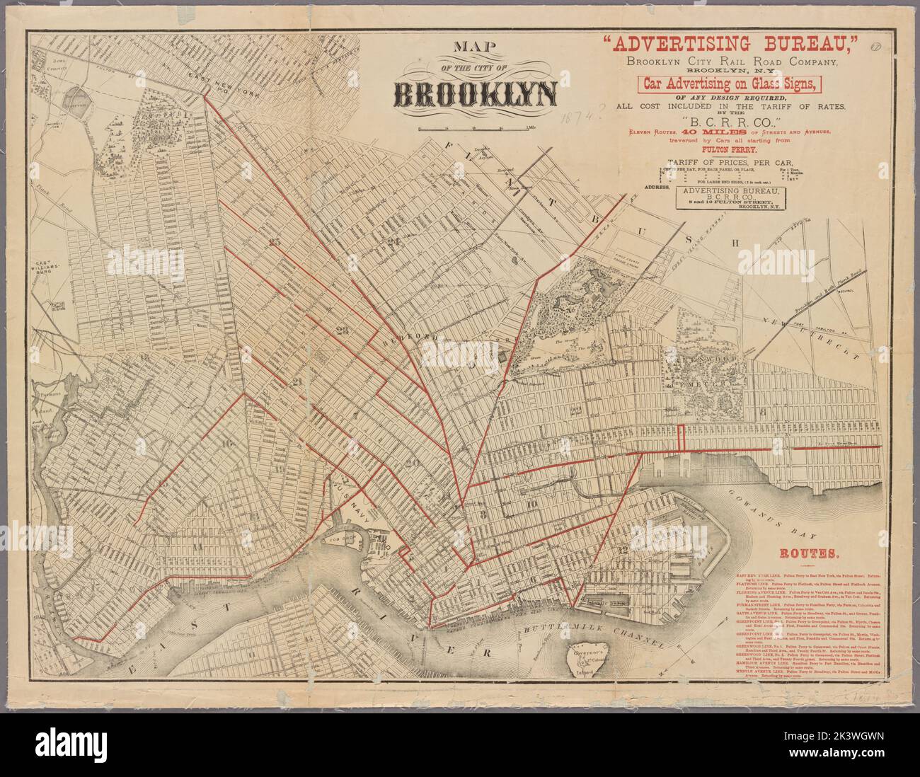 Map Of Brooklyn Hi Res Stock Photography And Images Alamy