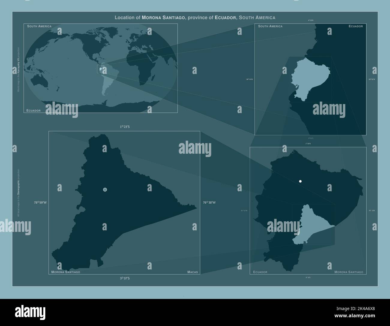 Morona Santiago Province Of Ecuador Diagram Showing The Location Of