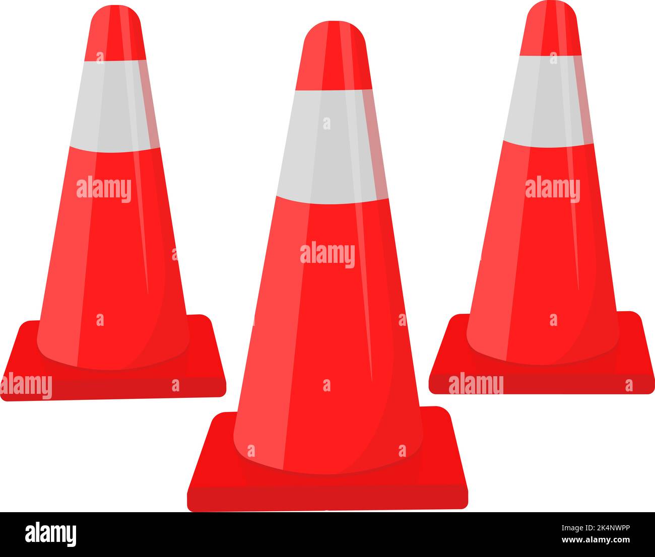 Orange And White Cones Stock Vector Images Alamy