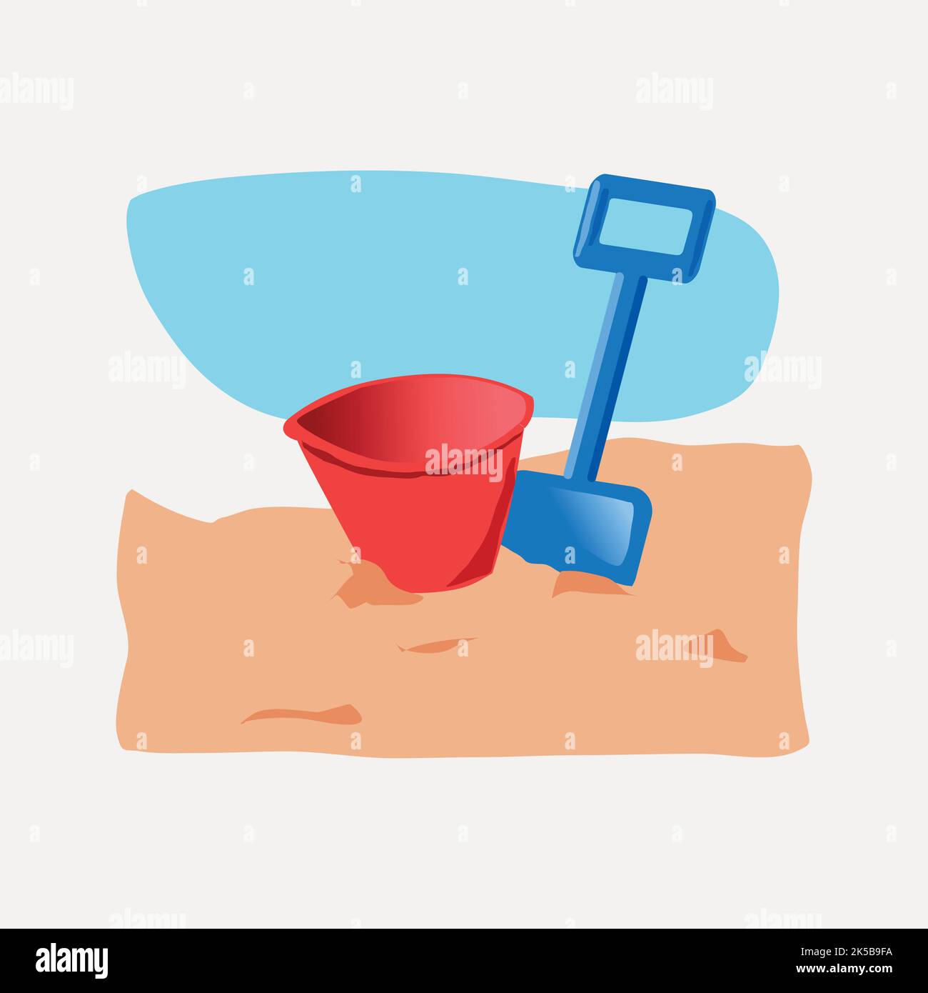 Sand Bucket Clipart Summer Illustration Vector Stock Vector Image