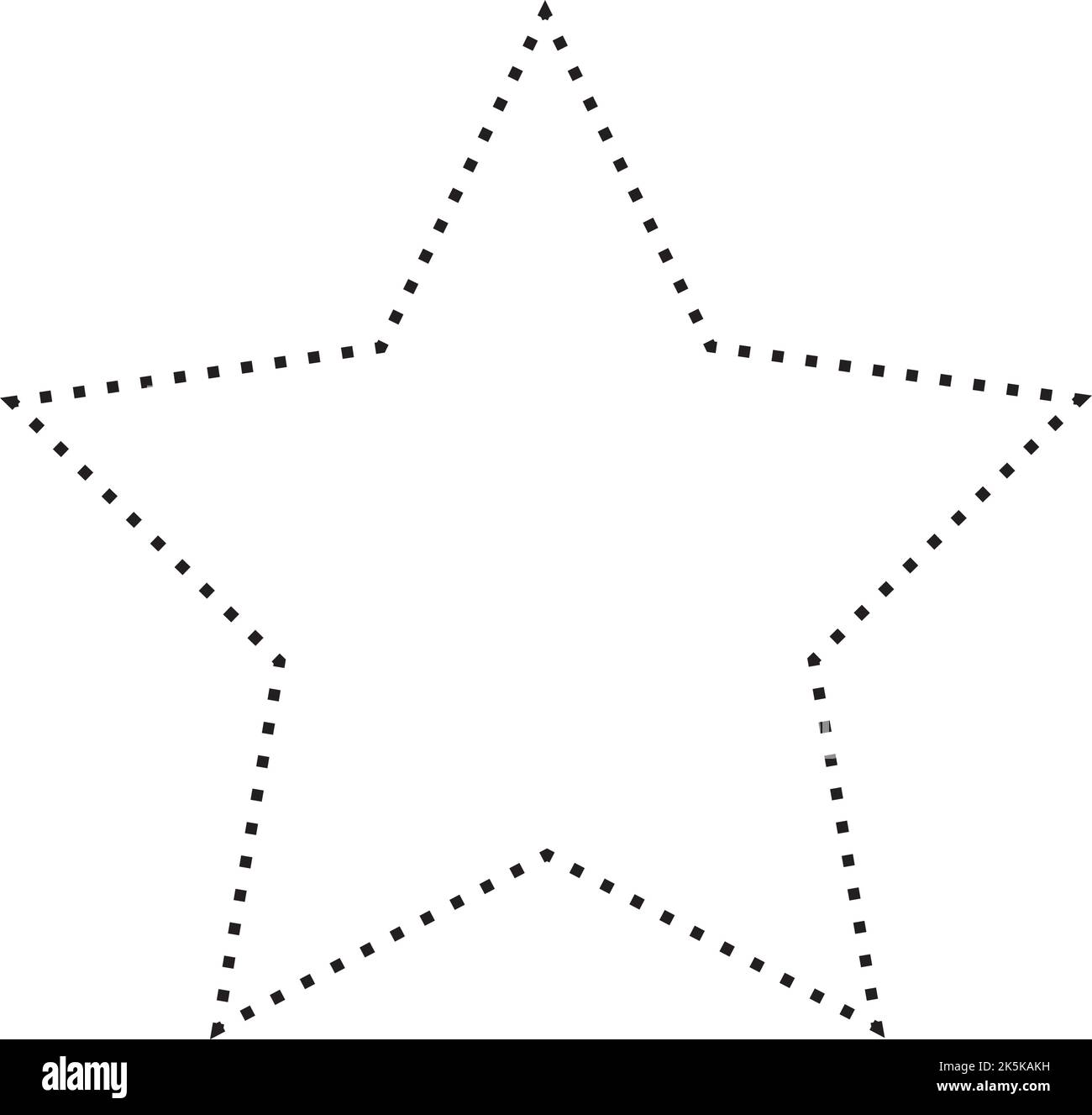 Star Shape Dotted Icon Vector Symbol For Creative Graphic Design Ui