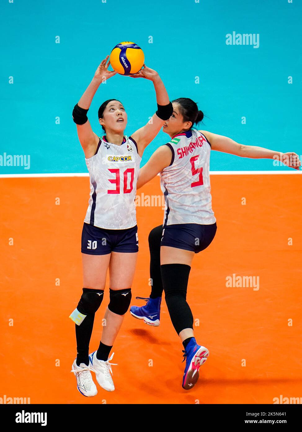 Rotterdam Netherlands October Nanami Seki Of Japan Sets The Ball