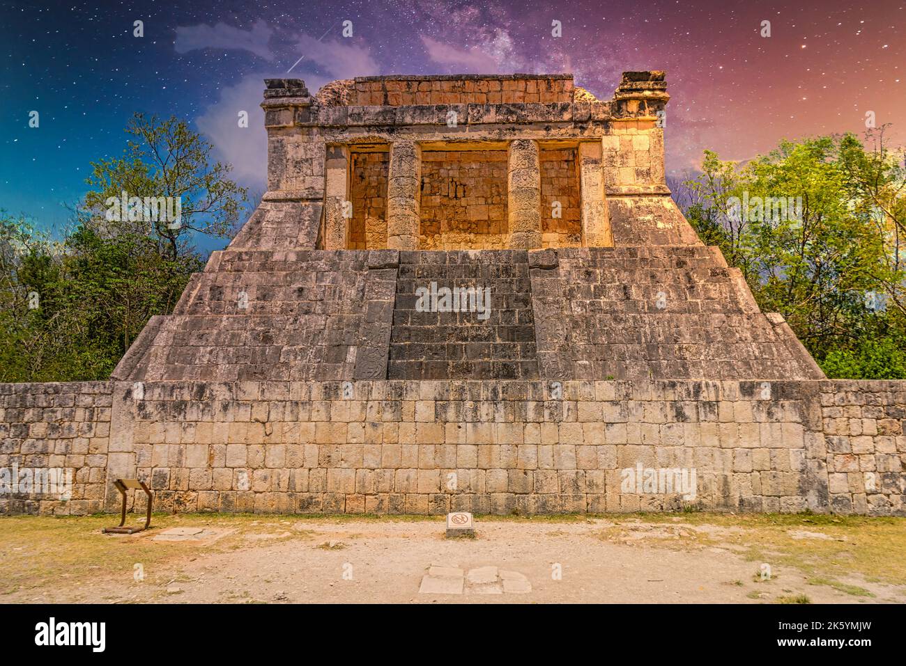 Temple Of The Bearded Man At The End Of Great Ball Court For Playing