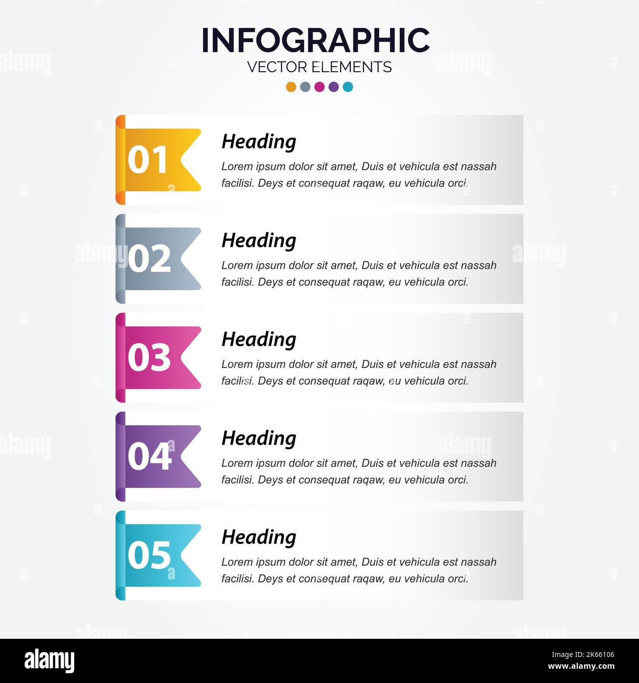 Vector Vertical Infographic Thin Line Design With Icons And 5 Options