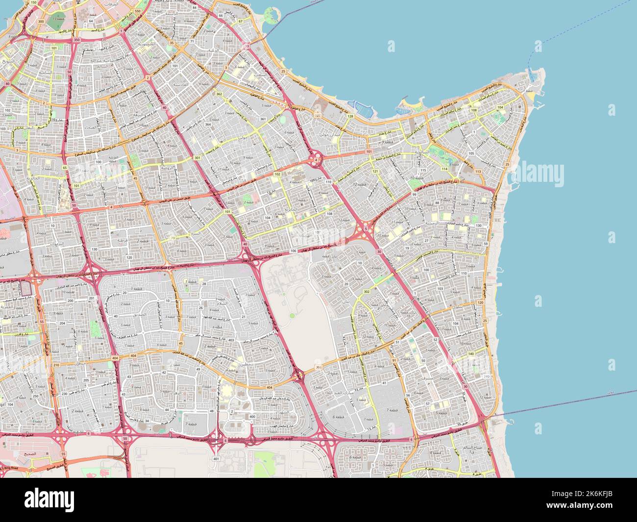 Hawalli Province Of Kuwait Open Street Map Stock Photo Alamy