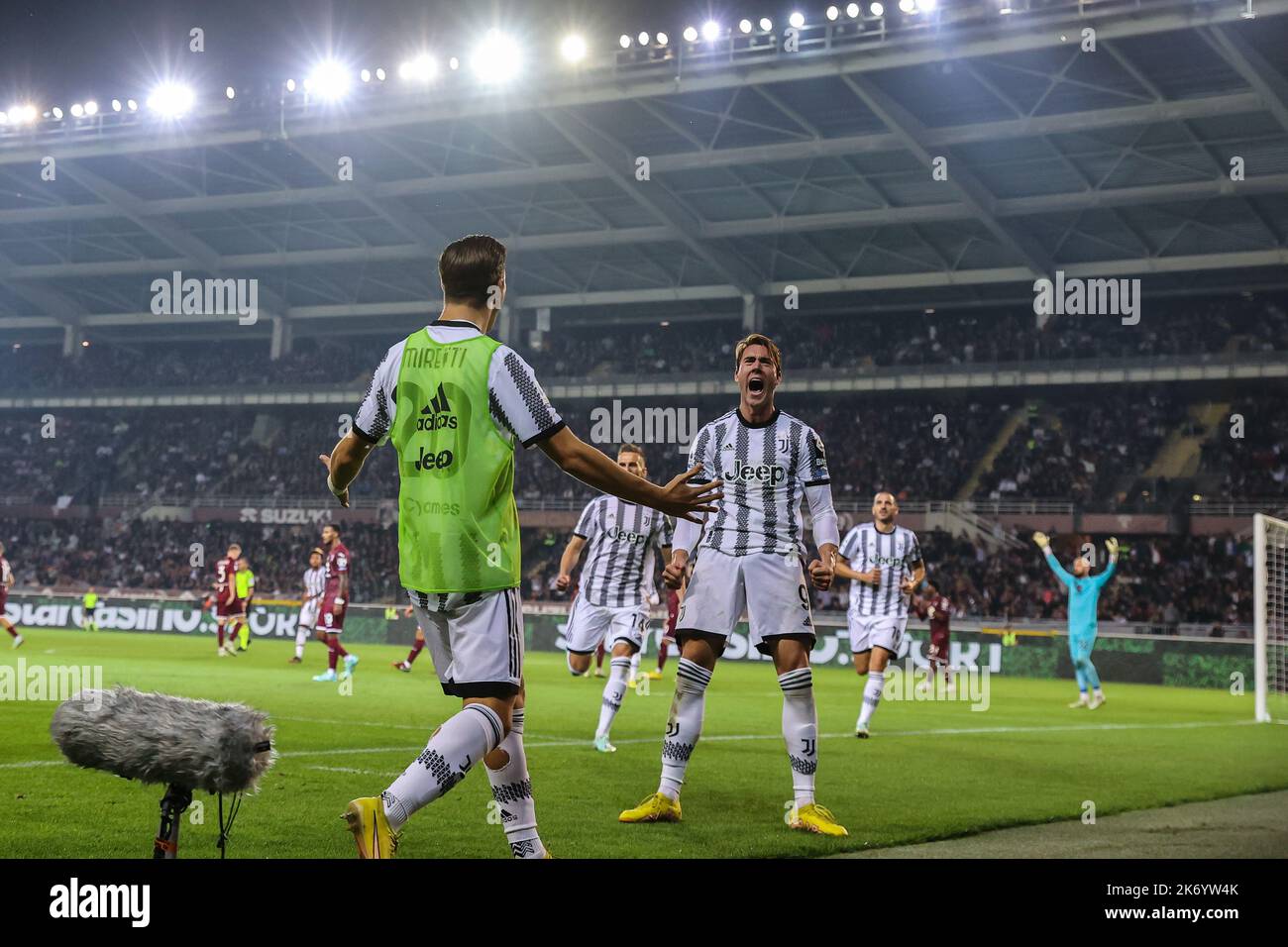 Dusan Vlahovic Celebrates Juventus Hi Res Stock Photography And