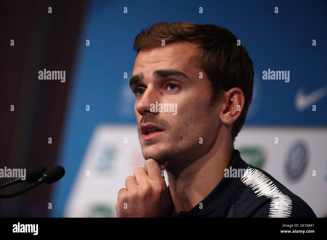 France S Antoine Griezmann During The Press Conference At The Stade De