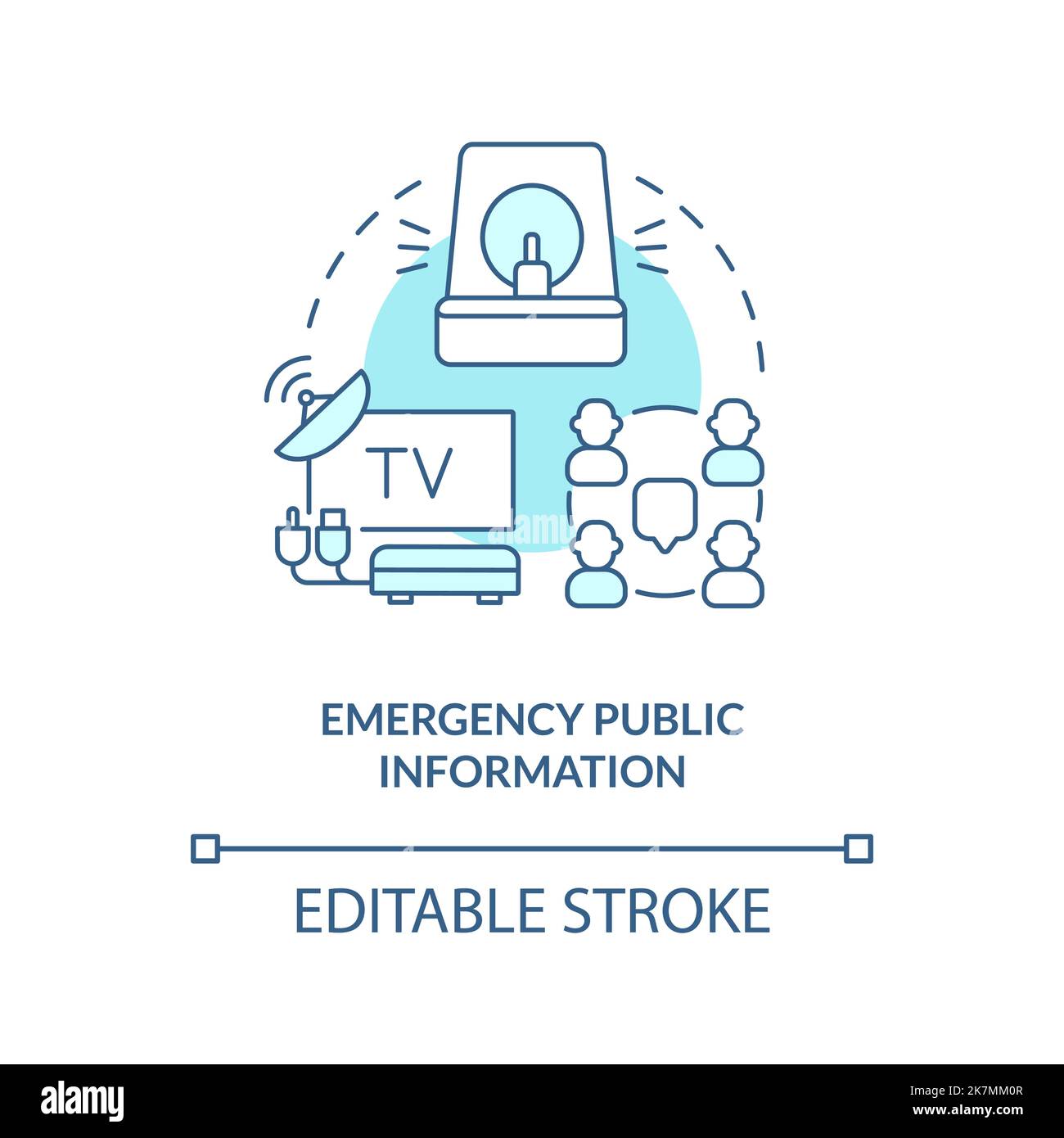 Emergency Information Turquoise Concept Icon Stock Vector Image Art