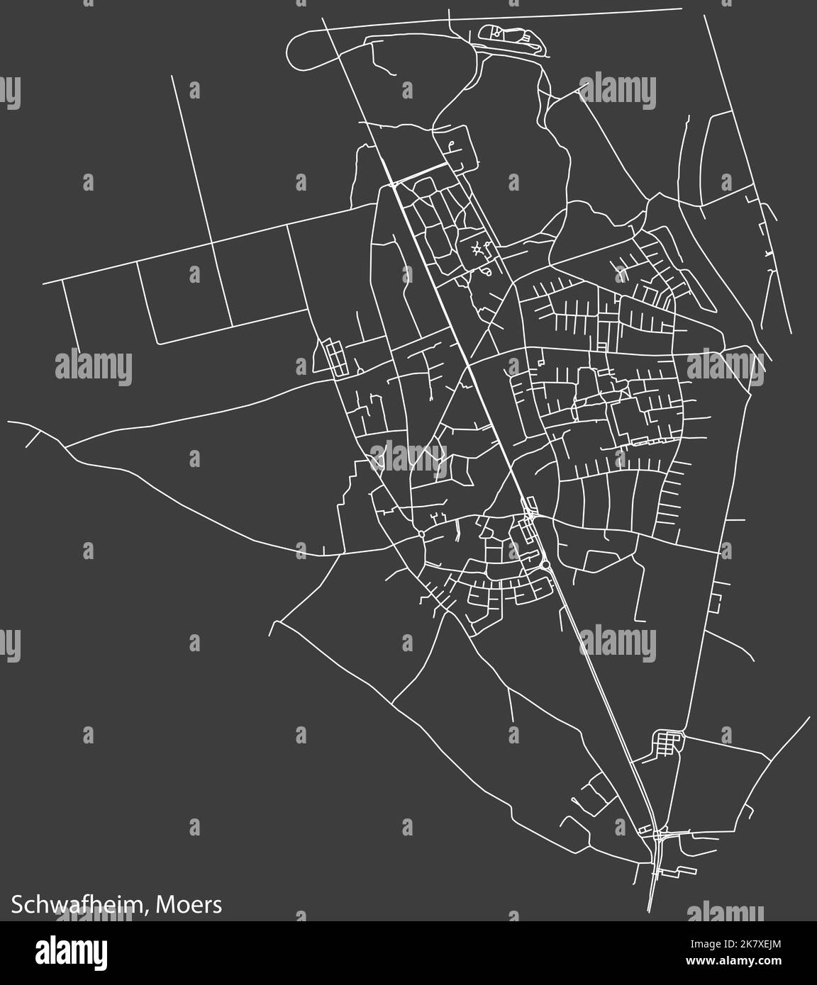 Street Roads Map Of The SCHWAFHEIM QUARTER MOERS Stock Vector Image