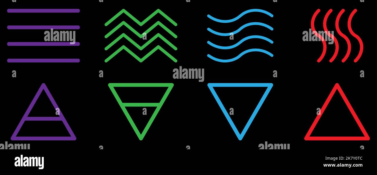 Set Of Four Nature Elements Earth Air Fire And Water Nature Concept