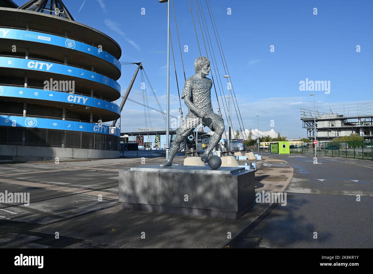 The Manchester City Football Statium On A Sunlit Autumn Morning Stock