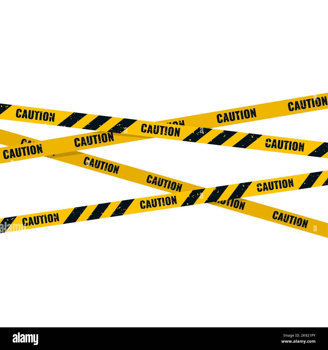 Caution Tape Caution Yellow Warning Lines Isolated On White Vector