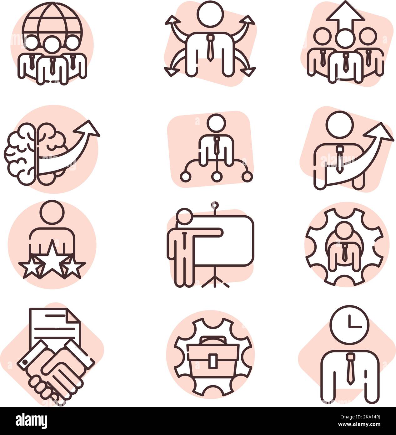 Team Work Icon Set Illustration Or Icon Vector On White Background