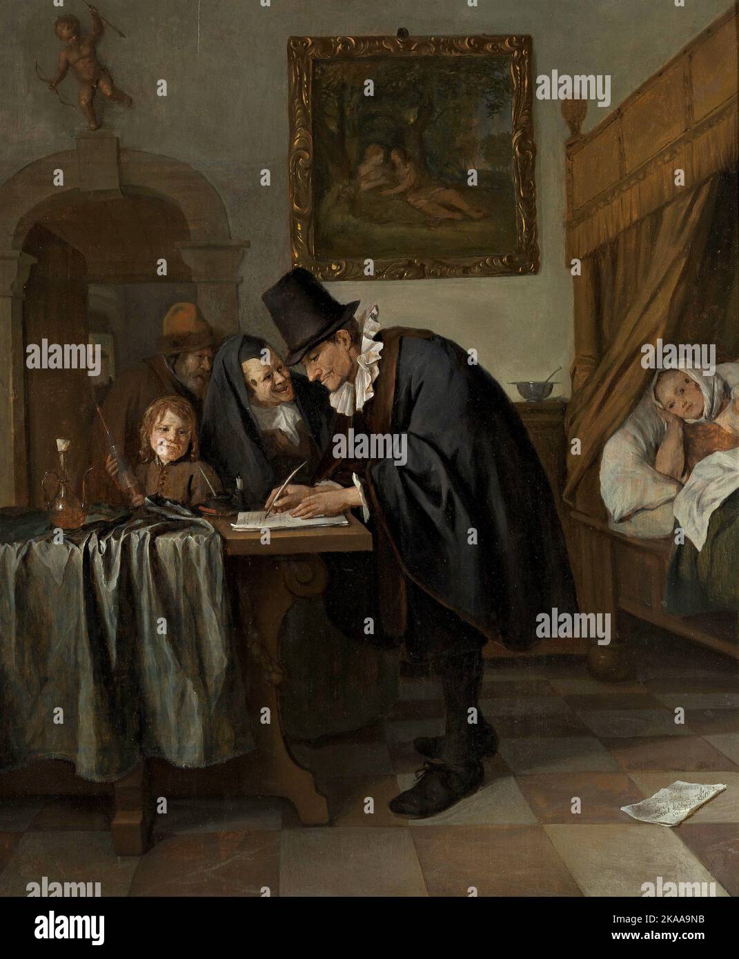 The Doctor S Visit 1665 Painting By Jan Steen Stock Photo Alamy